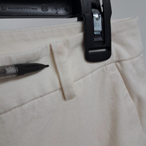 Chico's Dress Pants 1T 8T Straight Leg Mid Rise Stretch Cotton Career Work White - Picture 7 of 8